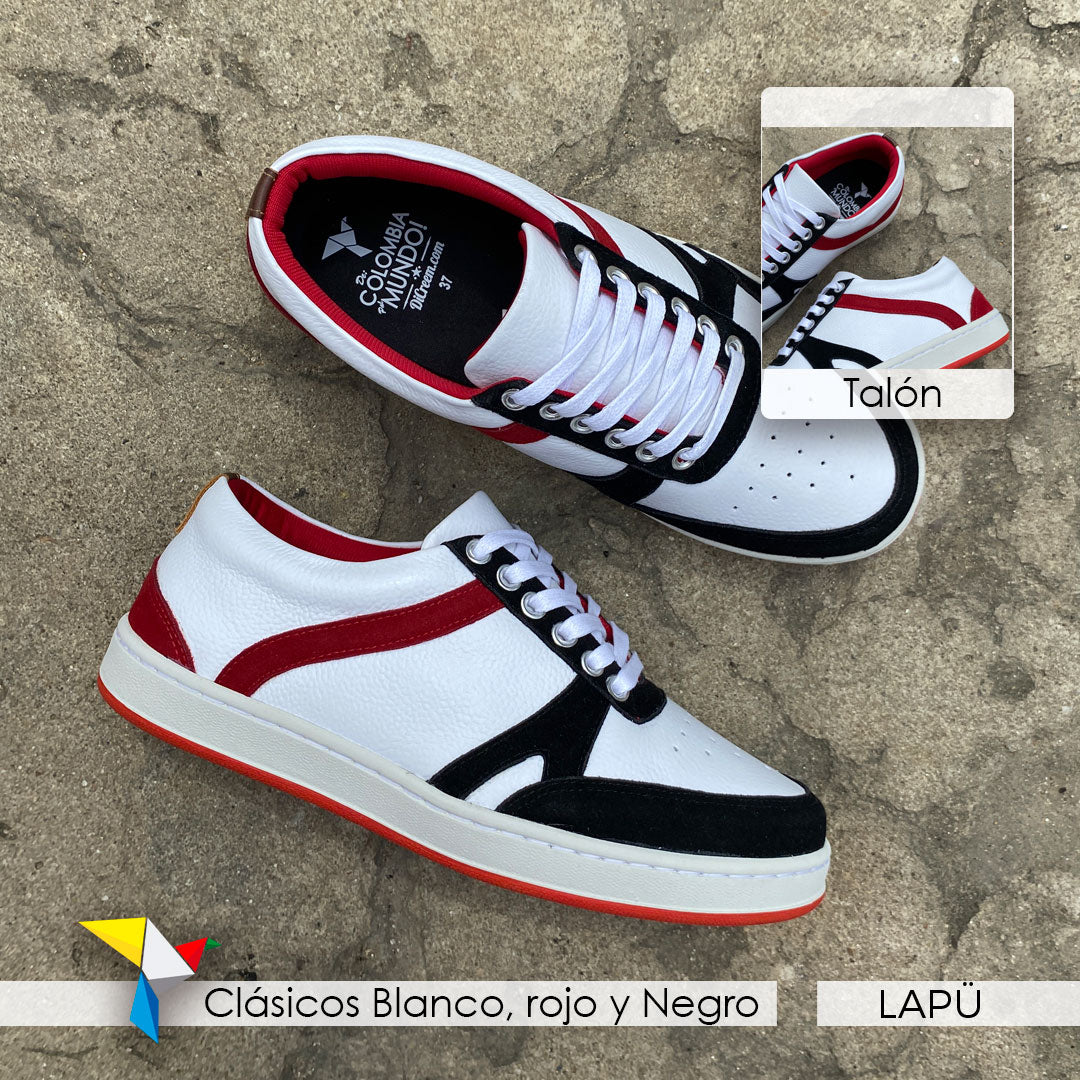 Clásicos Blanco, Rojo y Negro – Tenis LAPÜ