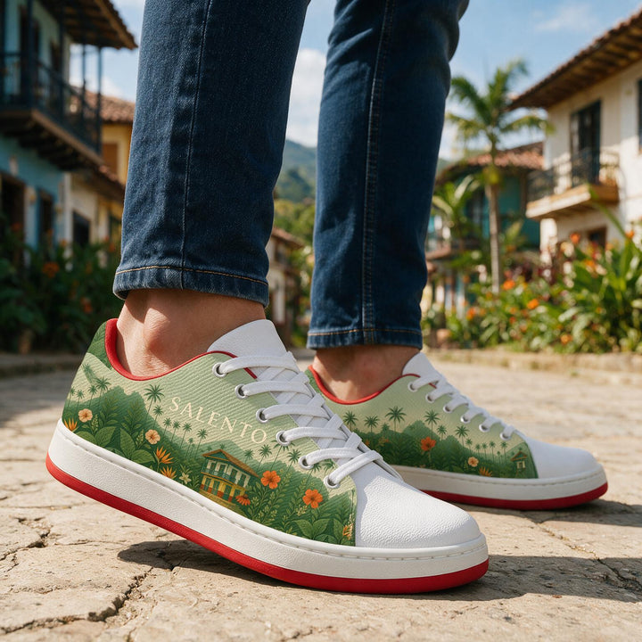 Tenis estampados Colores de Salento hechos a mano en Colombia