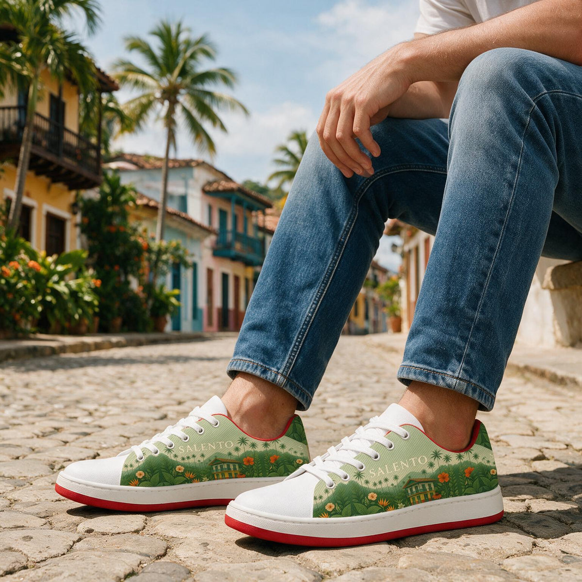 Tenis estampados Colores de Salento hechos a mano en Colombia — vista 4