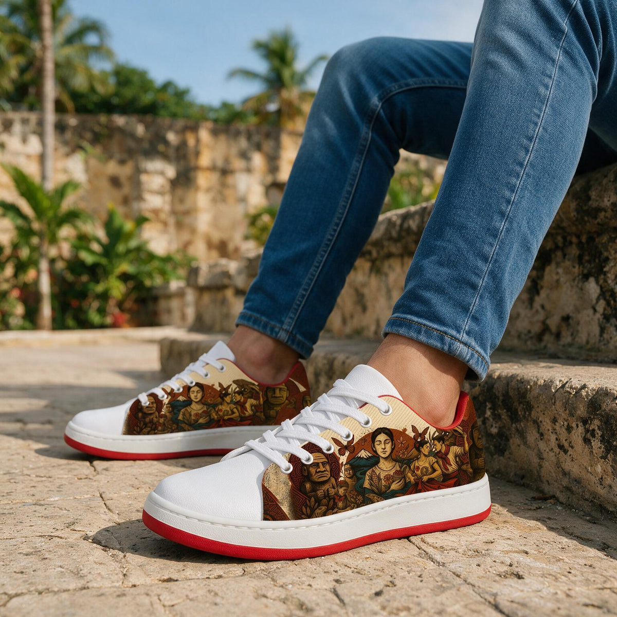 Tenis estampados Huila hechos a mano en Colombia — vista 5