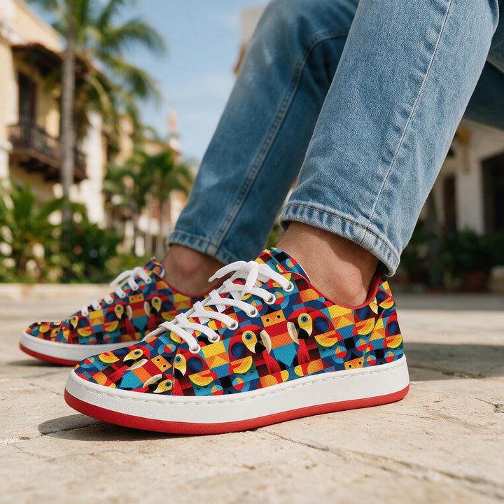 Tenis estampados Mosaico Tropical hechos a mano en Colombia