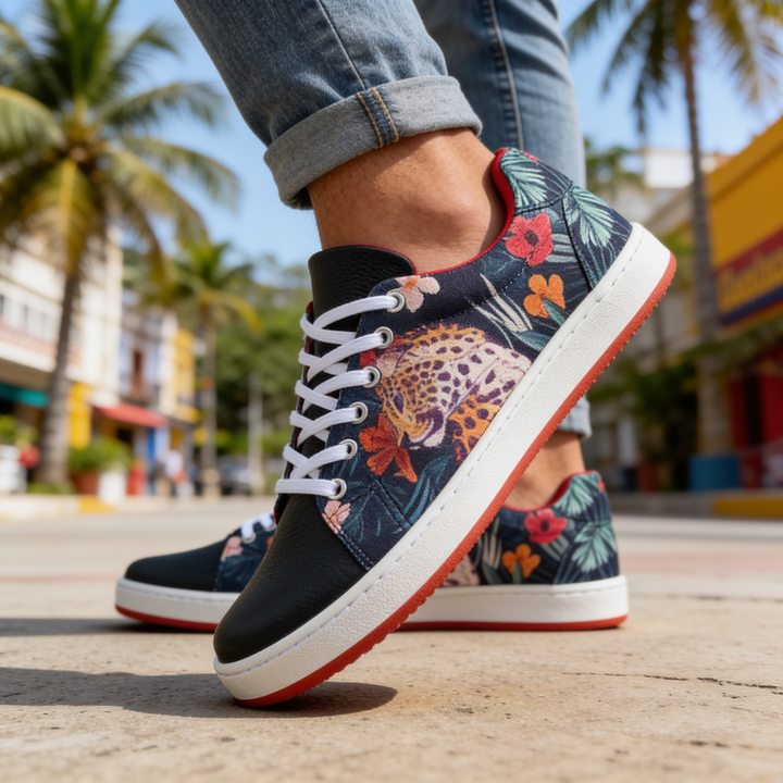 Tenis estampados Leopardo hechos a mano en Colombia — vista 5