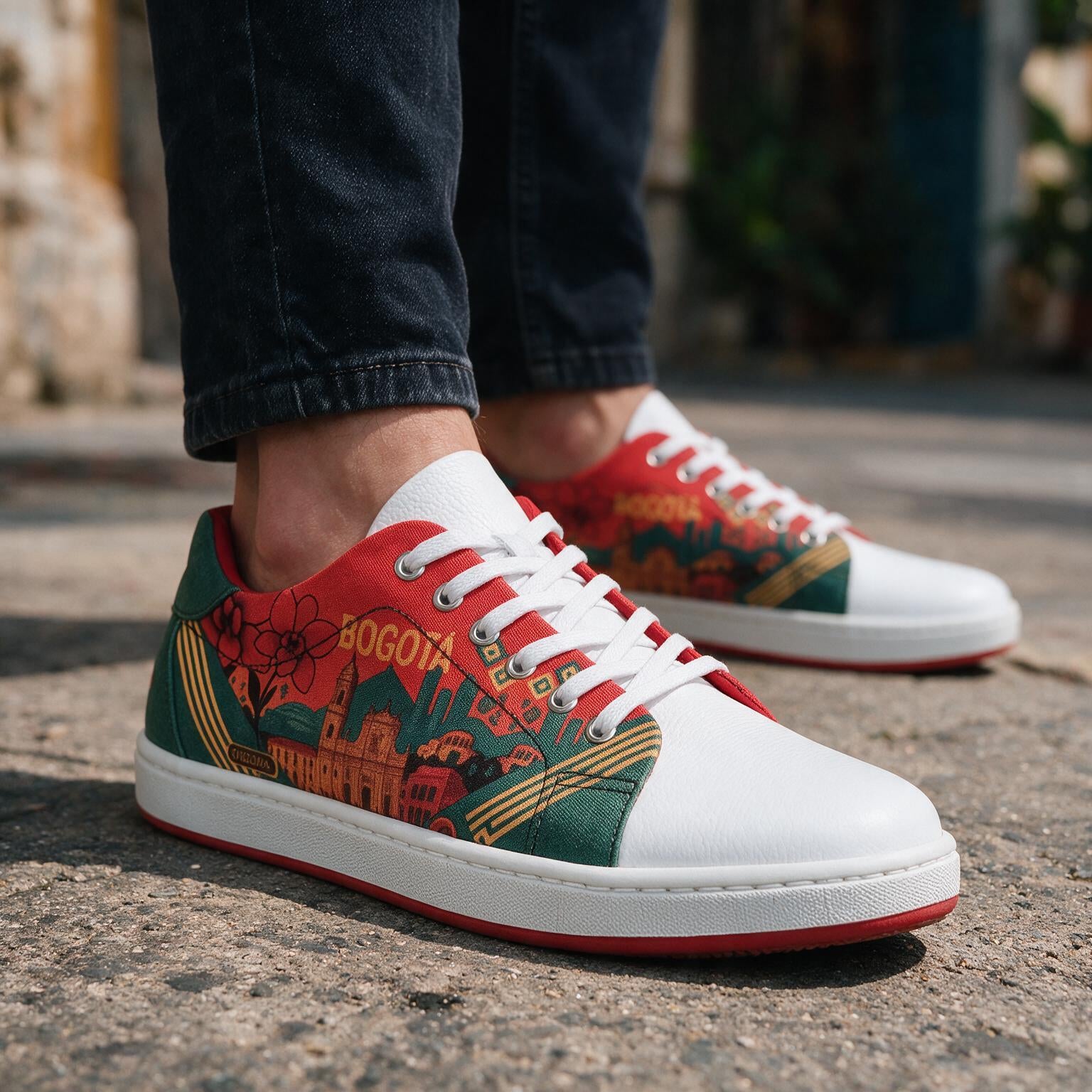 Tenis estampados Bogotá hechos a mano en Colombia — vista 5