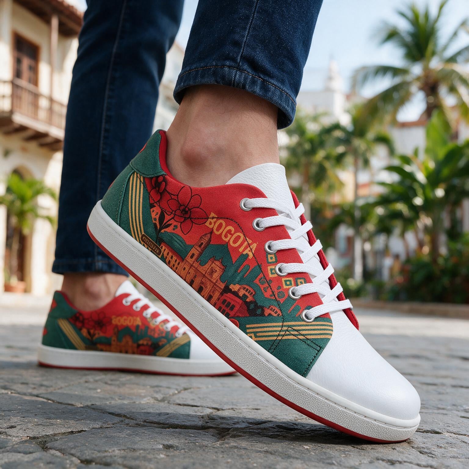 Tenis estampados Bogotá hechos a mano en Colombia — vista 2