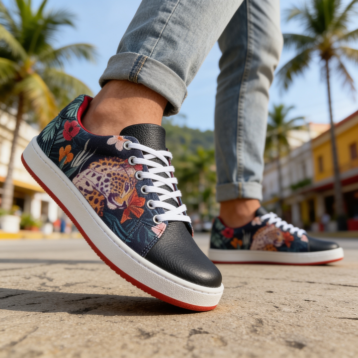 Tenis estampados Leopardo hechos a mano en Colombia — vista 9