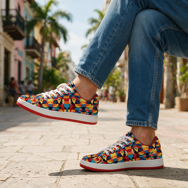 Tenis estampados Mosaico Tropical hechos a mano en Colombia — vista 4